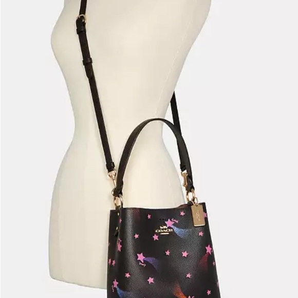 Coach Small Town Bucket Bag With Disco Star Print - Picture 6 of 6